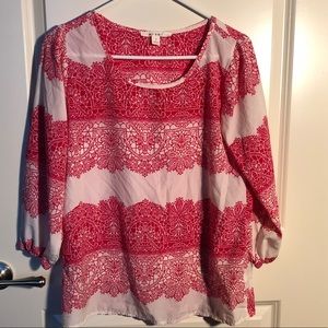 Pink and white shirt